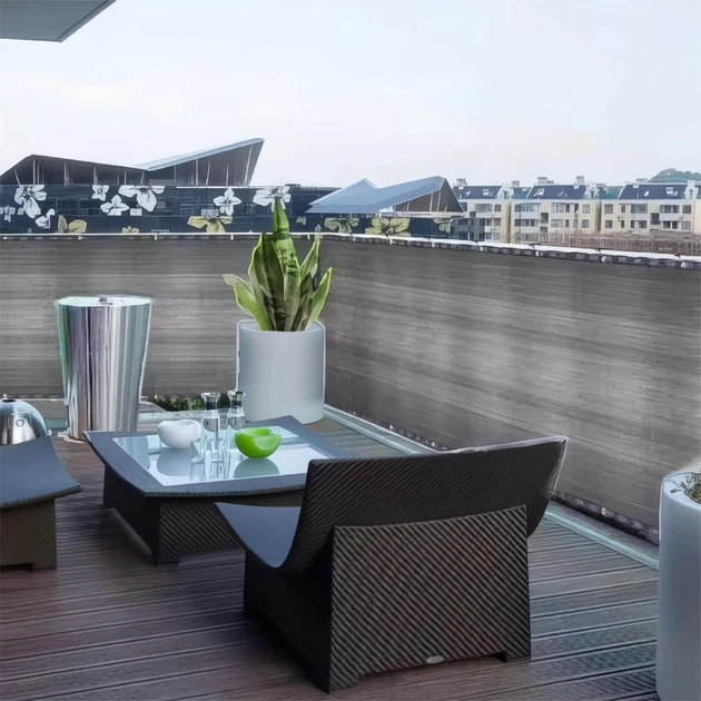 Сітка ширма для балкона 110 г/м² (0.9 х 3 м) Сірий Вінниця - фото 2