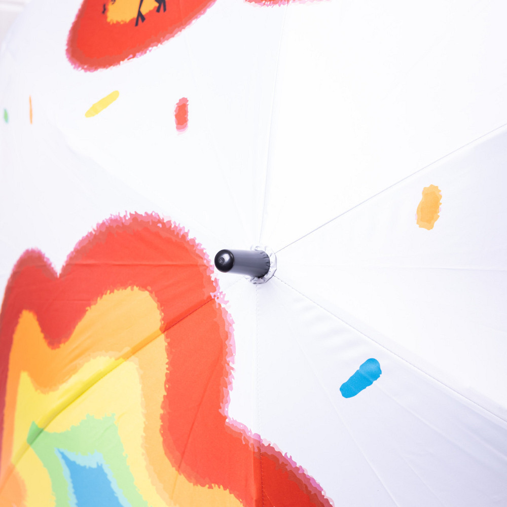 Дитячий механічний зонт з принтом, білий, 90 см Київ - фото 10