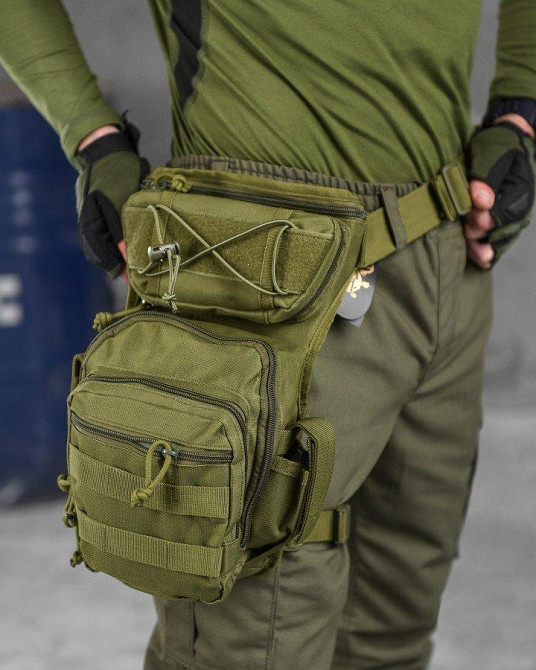 Тактична Сумка поясна на ногу roulette oliva Одеса - фото 1