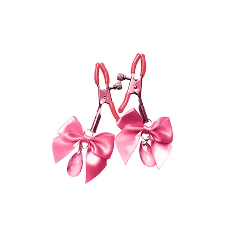 Затискачі для сосків з регулюванням Art of Sex - Flirty Bow, колір рожевий Львів - фото 1