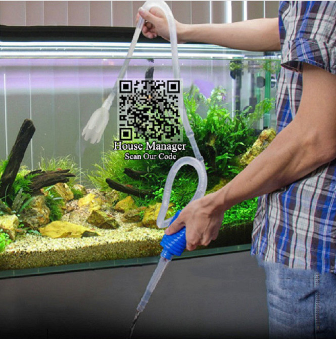 Сифон для чищення акваріума довжина - 135см, пластик Київ - фото 1