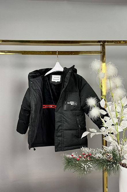 Детская зимняя черная курточка для мальчика на холофайбере 122,128 Николаев - изображение 3