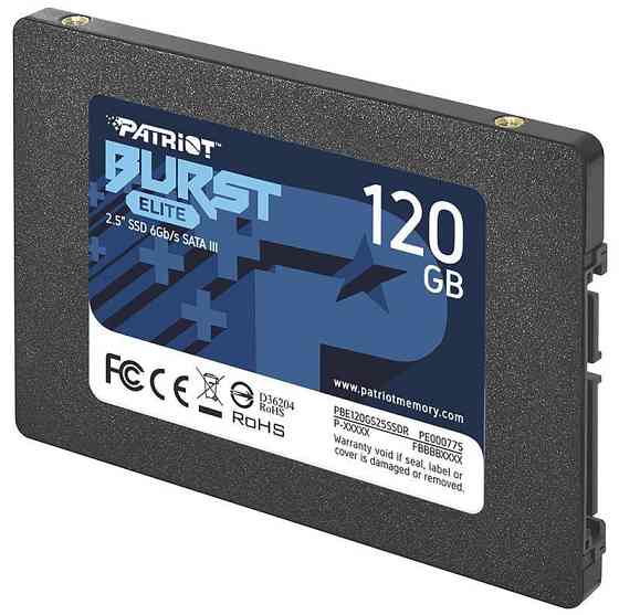 Накопичувач SSD 120 GB Patriot Burst Elite 2.5" SATAIII TLC (PBE120GS25SSDR) 2.5" Харків