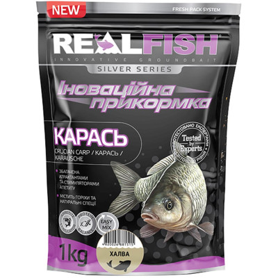 Прикормка Real Fish Silver Series Карась Халва 1kg (809.00.21) Вінниця - фото 1