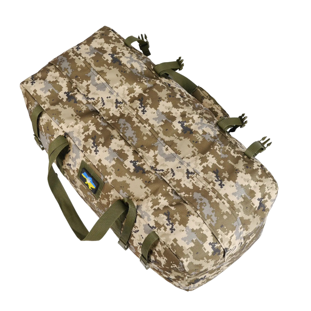 Сумка тактична 100л. Kiborg Military bag Pixel ММ14. Велика армійська сумка транспортна піксель Київ - фото 4
