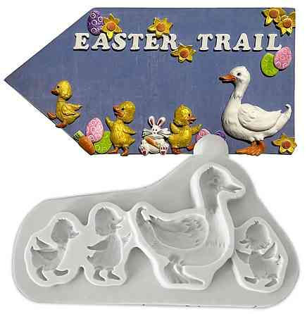 Молд силиконовый Утята 99 на 161 мм серый Киев