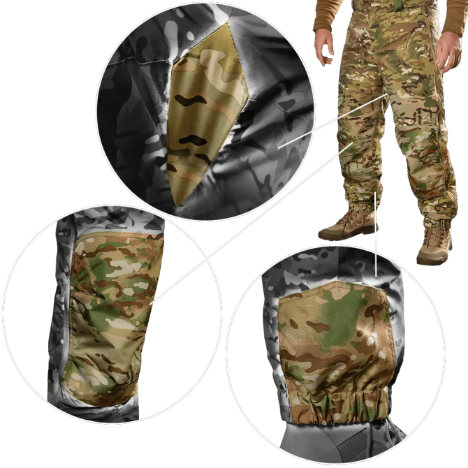 Зимние военные мембранные штаны Defender 7 level (Мультикам) S Винница - изображение 6