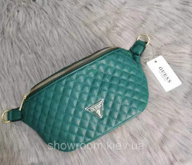 Жіноча поясна сумка "бананка" Guess (21926) зелена Київ - фото 2