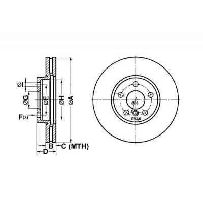 Гальмівний диск ATE 24-0124-0260-1-02 Вінниця
