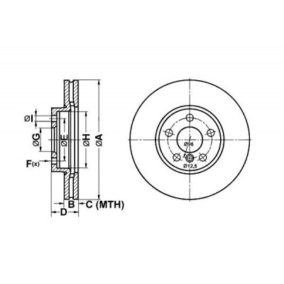 Гальмівний диск ATE 24-0124-0260-1-02 Вінниця - фото 2