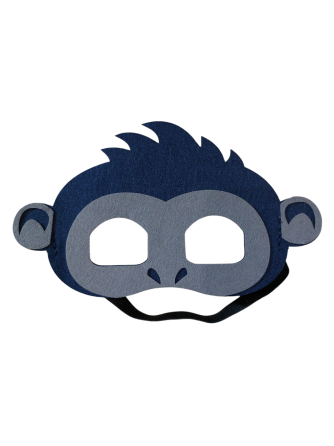 Дитяча маска з фетру Мавпочка one size сіро-чорний Київ