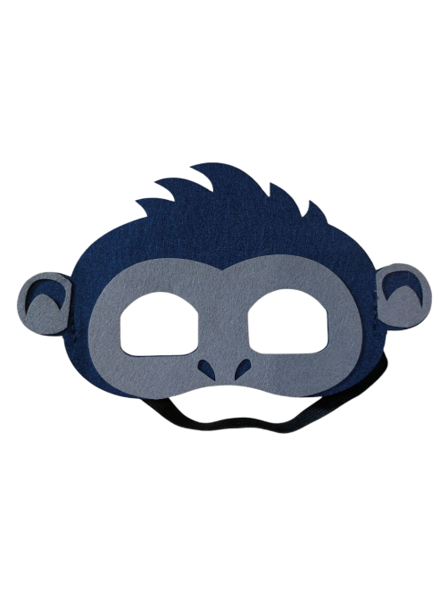 Дитяча маска з фетру Мавпочка one size сіро-чорний Київ - фото 1