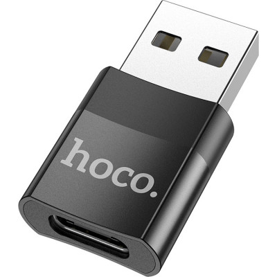 Переходник UA17 USB M to USB-C F USB2.0 Black HOCO (6931474762009) Винница - изображение 1