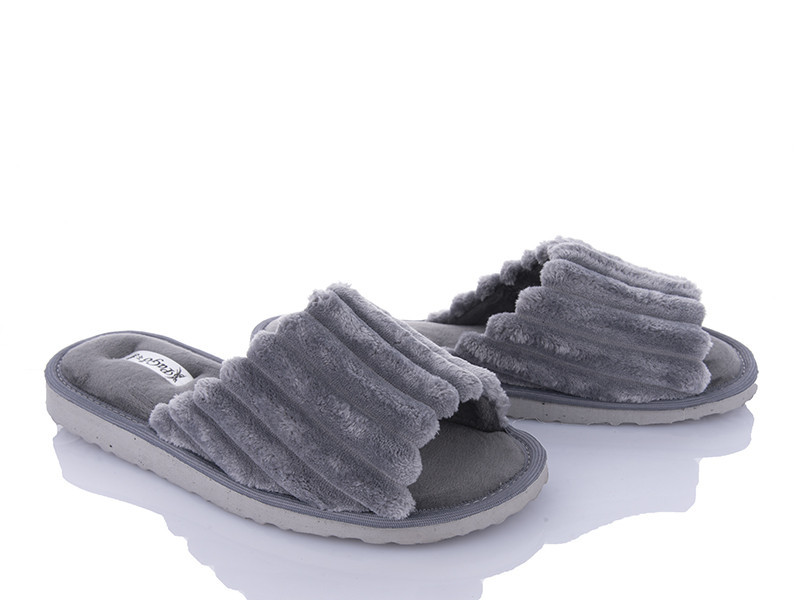 Тапочки мужские открытые домашние PaGo серые вельвет 42 Одесса - изображение 2