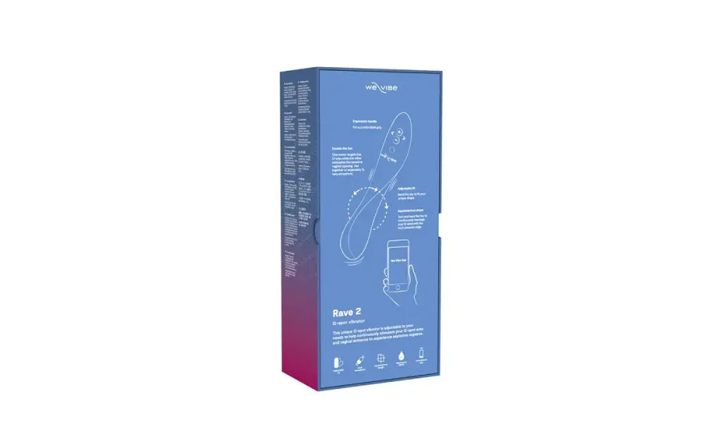 Смарт-вібратор We-Vibe Rave 2 Twisted Pleasure Blue, для точки G та входу в піхву, 2 мотори Львів - фото 9