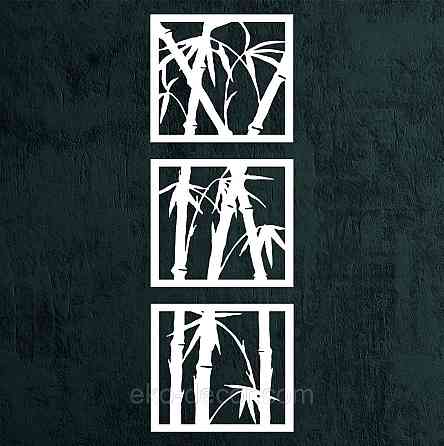 Декоративное настенное Панно «Пальма» Декор на стену 50*190, Белый Киев