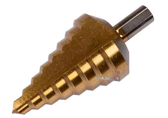 Свердло конічне ступінчасте титанове по металу YATO : Ø= 10-45 мм, HSS 4241, L= 100/75 мм [40] Одеса