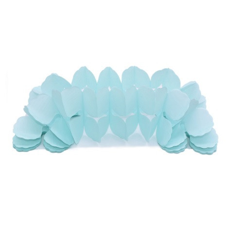 Гирлянда растяжка бумажная 3 м 16 на 11 см голубой Киев - изображение 1