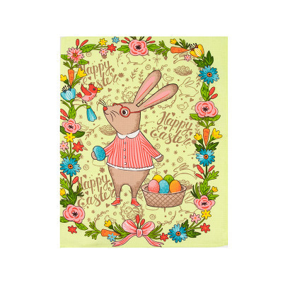 Рушник Руно Набір вафельних Великодній Зайчик салатовий 45х60 см 3 шт (710Т_Пасхальний Зайчик салатовий) Вінниця - фото 2