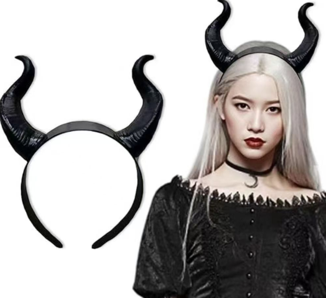 Обруч на Хэллоуин Рога one size черный Киев - изображение 2