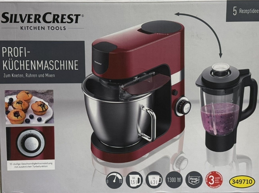 Кухонний комбайн із блендером SilverCrest SKMP 1300 D3 2в1 (6.3 л.) Киев - изображение 5