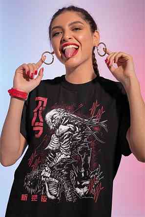 Футболка аниме Абара Манга Ангел Деатх оверсайз (S/M/L) Черний AnimeJ0116 Днепр