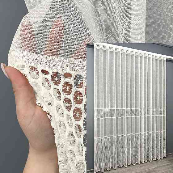 Тюль VR-Textil 2021т Жаккард Кремовый 400х270 см (42-1086) Киев