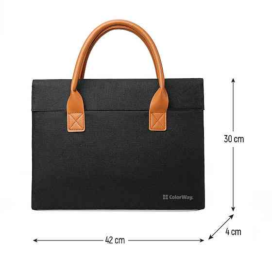 Сумка для ноутбука ColorWay Stylish 15.6 Black (CW-LBS156-BK) ( 23697 ) Харьков