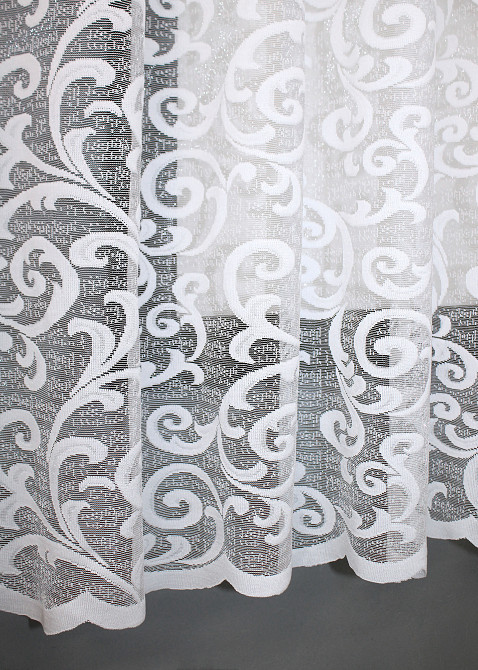 Тюль VR-Textil 693т Jak-1 Жаккард Белый 400х160 см (42-0797) Киев - изображение 7