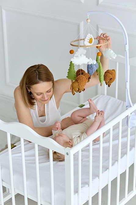 Дитячий мобіль на ліжечко для немовлят WoollyFox "Бізони" Київ - фото 3