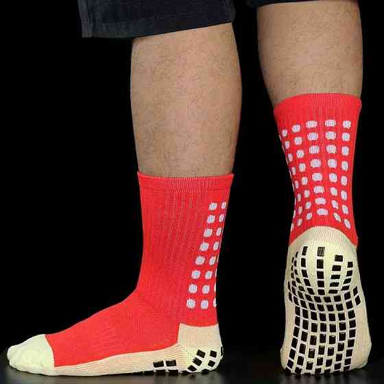 Шкарпетки футбольні, тренувальні, ігрові, спортивні з антиковзаючим покриттям, розмір S, колір червоний Кам'янець-Подільський