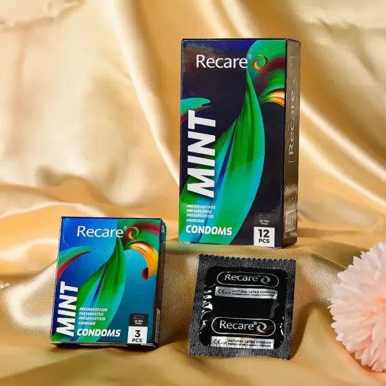 Презервативи Holographic Recare Ultra Thin Mint Condoms 3шт, ультратонкі, аромат: м'ята Львів
