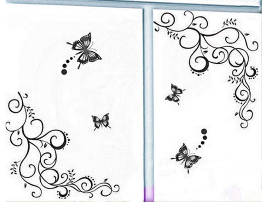 Вінілові наклейки на стіну меблі 70 на 50 см чорний Київ - фото 2