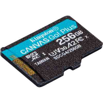 Карта памяти Kingston 256GB microSDXC сlass 10 UHS-I U3 V30 A2 Canvas Go Plus G4 (SDCG4/256GBSP) Винница