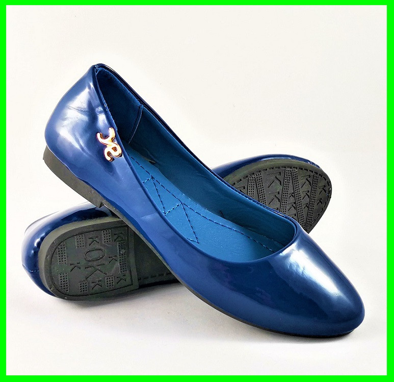 .Жіночі Балетки Літні Сині Лакові Мокасини Туфлі (розміри: 36,38,39) Дніпро - фото 8