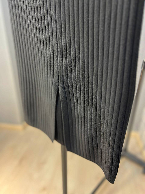 Спідниця жіноча My fashion 478 в'язка широкий рубчик розріз середня довжина, чорний, 44-48 Київ - фото 7