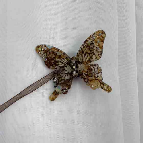 Магніти для штор і гардин Метелик Люсі набір 2 шт Коричневий (81-169) Київ