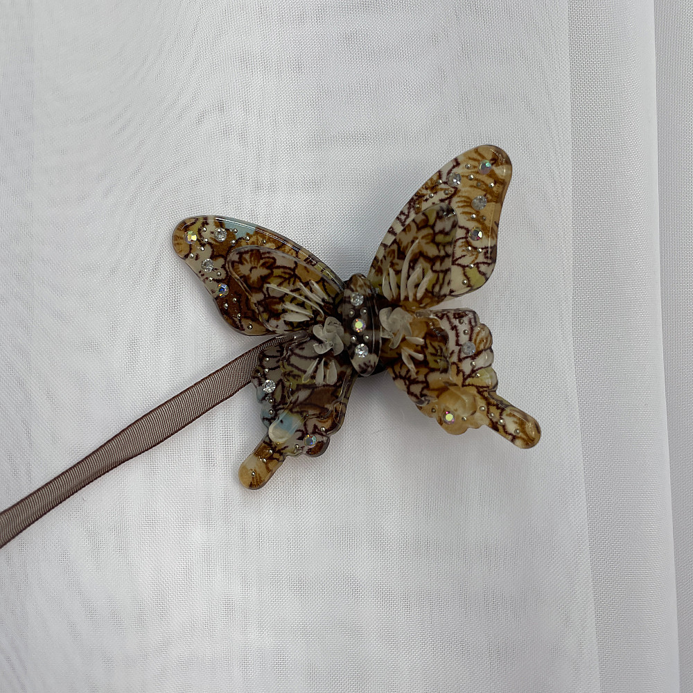 Магниты для штор и гардин Бабочка Люси набор 2 шт Коричневый (81-169) Киев - изображение 2