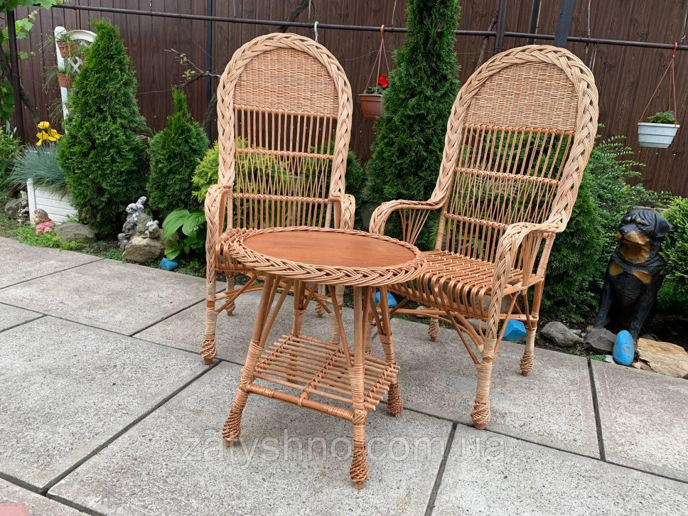 Кухонная плетеная мебель из лозы со стульями Киев - изображение 5