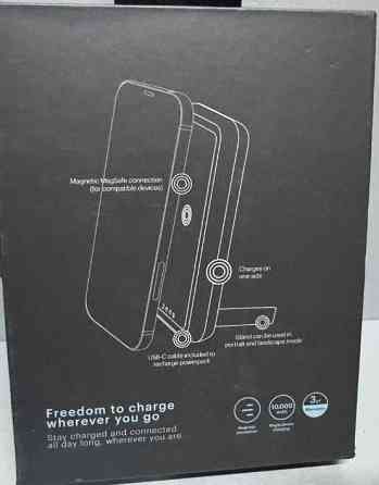 Повербанк с беспроводной зарядкой Zens Magnetic Single 10.000mAh Новый! Харьков