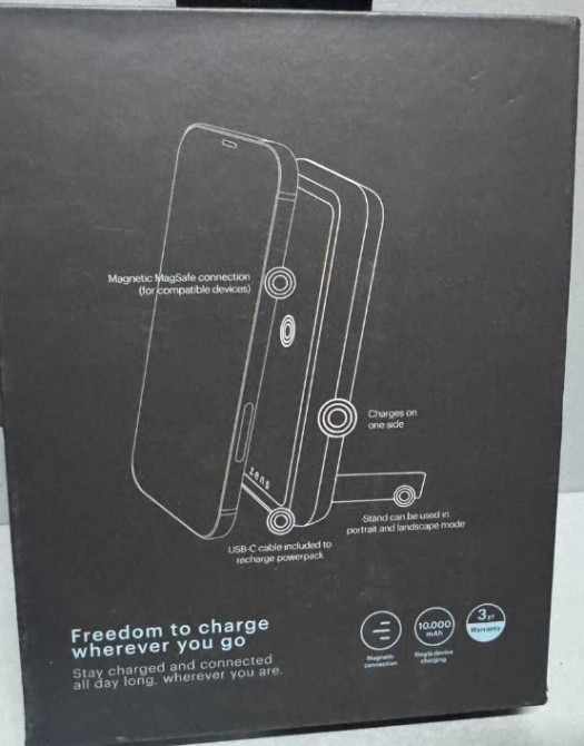 Повербанк з бездротовою зарядкою Zens Magnetic Single 10.000mAh Новий! Харків - фото 2