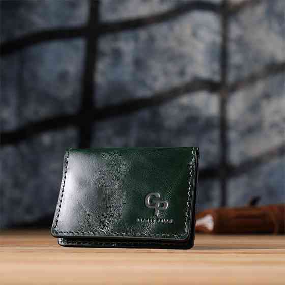 Обложка на документы из натуральной гладкой кожи GRANDE PELLE 22942 Зеленый Киев