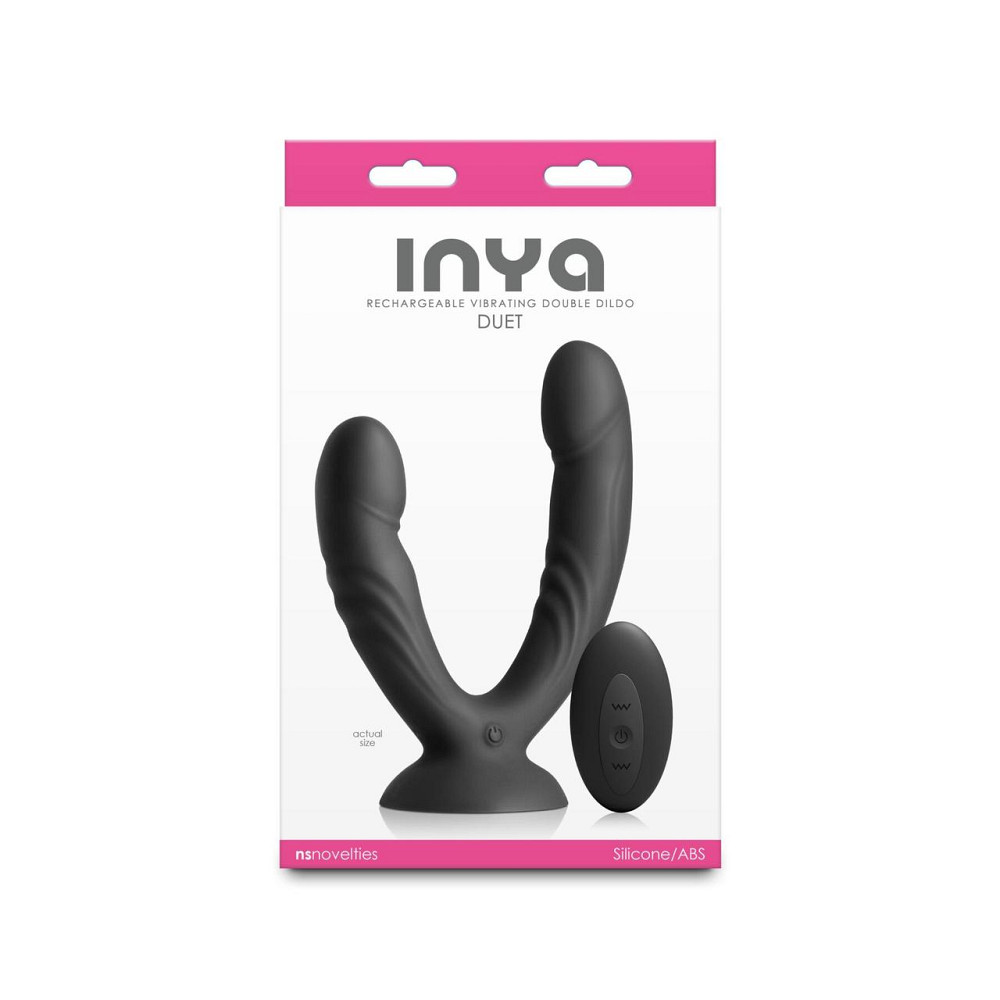 Подвійний дилдо з вібрацією NS Novelties INYA - Duet - Black Sex Aura Київ - фото 3