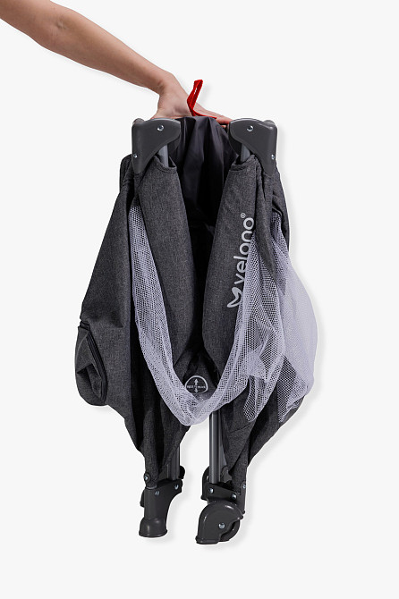 Ліжко-манеж дитяче з другим ярусом та пеленатором VELANO Tino, dark grey Київ - фото 18