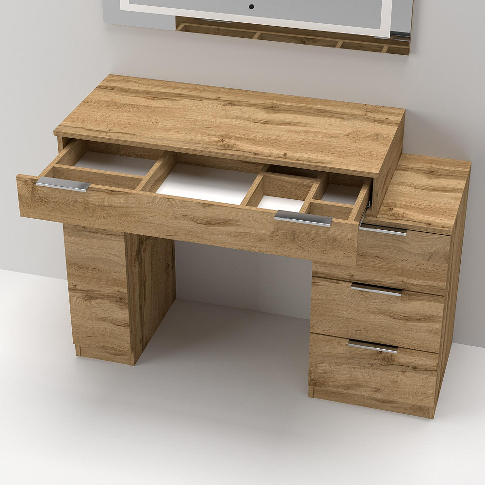 Стол туалетный Трюмо Кристалл, Дуб Аппалачи, 1200/452/847 Львов - изображение 2