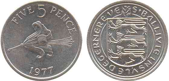 5 пінсів 1977 Гернсі. Полтава