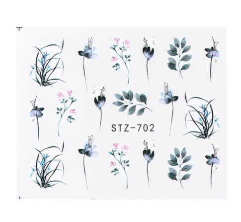 Слайдеры для ногтей цветочки - размер стикера 6*5см, инструкция по применению есть в описании товара Киев - изображение 1