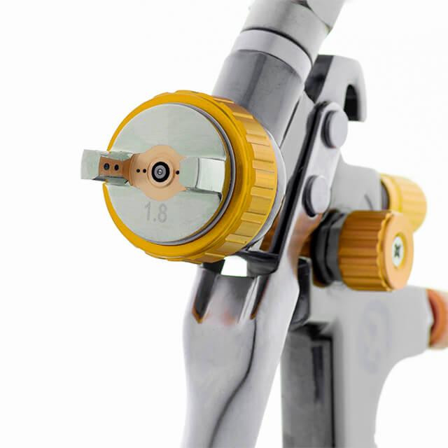 Фарбопульт пневматичний LVLP BRONZE, професійний, форсунка: 1,8 мм, верхній пластиковий бачок: 600 мл, 1,5 бар, STORM INTERTOOL Київ - фото 8