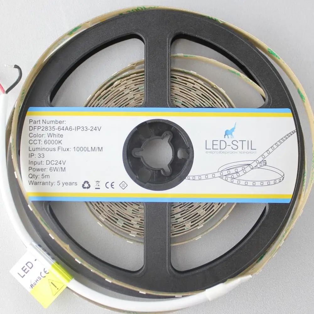 LED-STIL LED стрічка LED-STIL 6000K, 6 W, 2835, 64 шт, IP33, 24V, 1000LM Коломия - фото 7