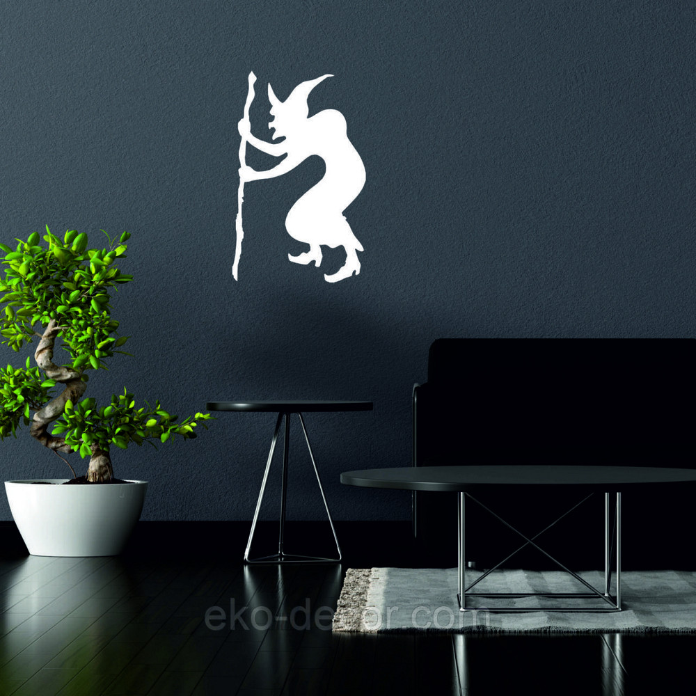 Декоративне настінне Панно «Ведьма», Декор на стіну 70*44 см, Білий Київ - фото 2